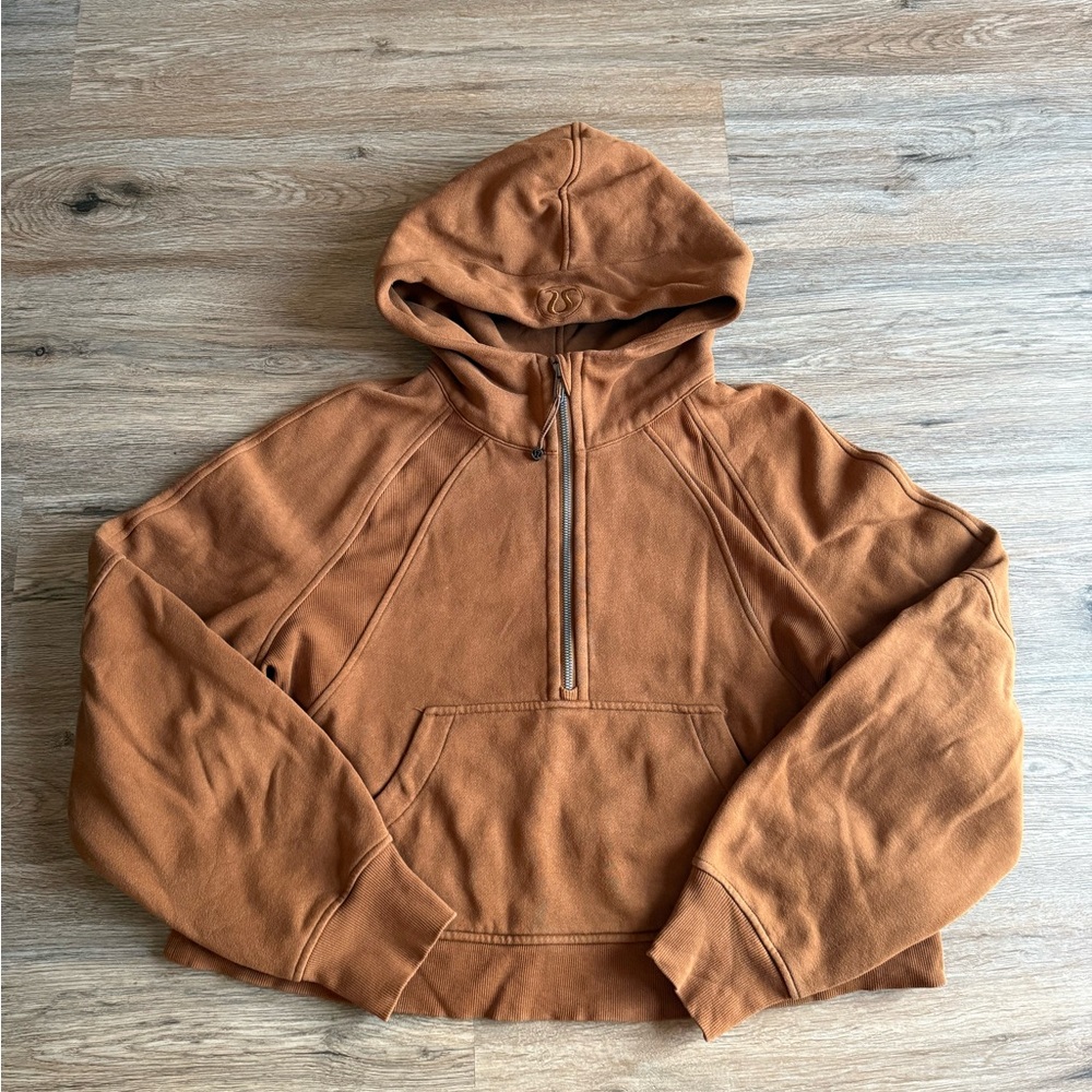 Lululemon Scuba Oversize 1/2 zip M/L copper brown